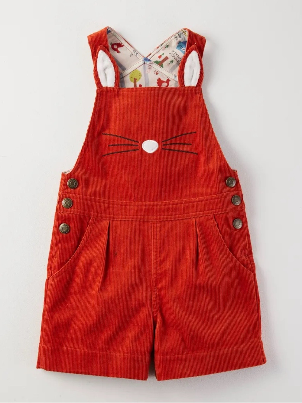 Mini Boden x Roald Dahl Mrs. Fox Corduroy Overalls Size 6-7 Y